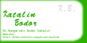 katalin bodor business card